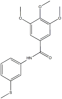 3,4,5-trimethoxy-N-[3-(methylsulfanyl)phenyl]benzamide 结构式