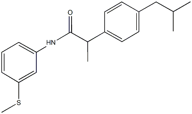 2-(4-isobutylphenyl)-N-[3-(methylsulfanyl)phenyl]propanamide Structure