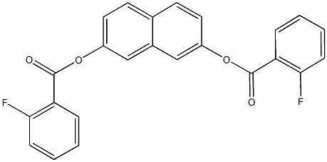 7-[(2-fluorobenzoyl)oxy]-2-naphthyl 2-fluorobenzoate Structure