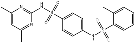 N-(4-{[(4,6-dimethyl-2-pyrimidinyl)amino]sulfonyl}phenyl)-2-methylbenzenesulfonamide Struktur