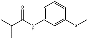 2-methyl-N-[3-(methylsulfanyl)phenyl]propanamide 化学構造式