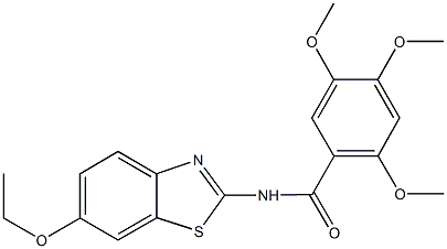 723263-93-2 N-(6-ethoxy-1,3-benzothiazol-2-yl)-2,4,5-trimethoxybenzamide