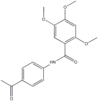 N-(4-acetylphenyl)-2,4,5-trimethoxybenzamide 结构式