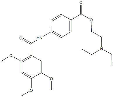 2-(diethylamino)ethyl 4-[(2,4,5-trimethoxybenzoyl)amino]benzoate Structure