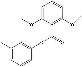 3-methylphenyl 2,6-dimethoxybenzoate Struktur