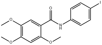 N-(4-iodophenyl)-2,4,5-trimethoxybenzamide 化学構造式