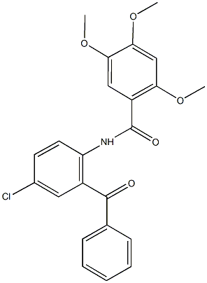 N-(2-benzoyl-4-chlorophenyl)-2,4,5-trimethoxybenzamide Structure