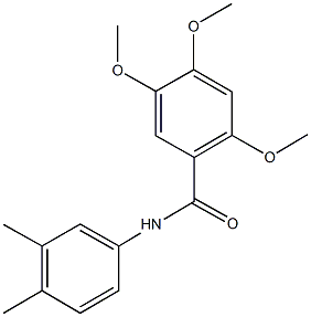 N-(3,4-dimethylphenyl)-2,4,5-trimethoxybenzamide,723290-03-7,结构式