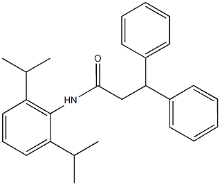 N-(2,6-diisopropylphenyl)-3,3-diphenylpropanamide 化学構造式