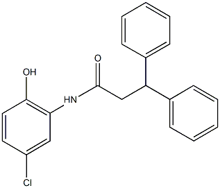 N-(5-chloro-2-hydroxyphenyl)-3,3-diphenylpropanamide 化学構造式