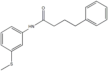 N-[3-(methylsulfanyl)phenyl]-4-phenylbutanamide,723290-11-7,结构式