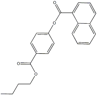 4-(butoxycarbonyl)phenyl 1-naphthoate 化学構造式