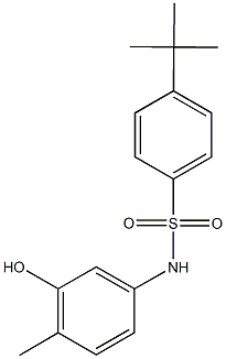 4-tert-butyl-N-(3-hydroxy-4-methylphenyl)benzenesulfonamide,723290-46-8,结构式