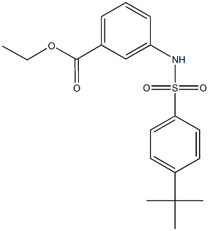 ethyl 3-{[(4-tert-butylphenyl)sulfonyl]amino}benzoate Struktur