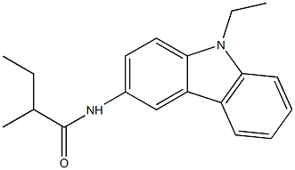 N-(9-ethyl-9H-carbazol-3-yl)-2-methylbutanamide 结构式