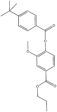 propyl 4-[(4-tert-butylbenzoyl)oxy]-3-methoxybenzoate Structure