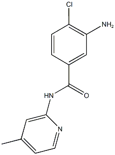 3-amino-4-chloro-N-(4-methyl-2-pyridinyl)benzamide 结构式