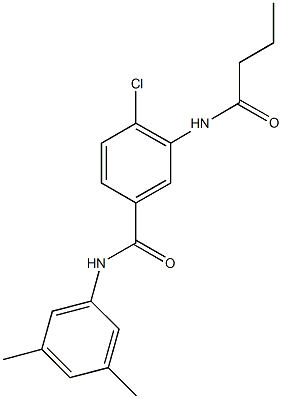 3-(butyrylamino)-4-chloro-N-(3,5-dimethylphenyl)benzamide Structure