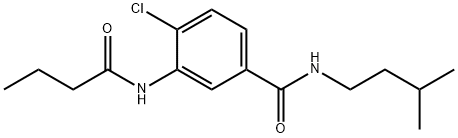 3-(butyrylamino)-4-chloro-N-isopentylbenzamide Structure