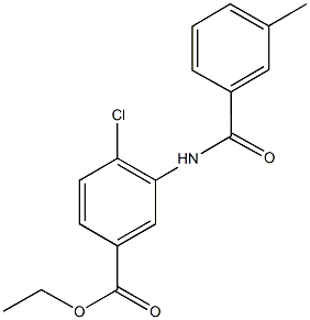 ethyl 4-chloro-3-[(3-methylbenzoyl)amino]benzoate 化学構造式