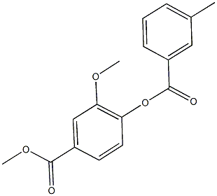 methyl 3-methoxy-4-[(3-methylbenzoyl)oxy]benzoate 结构式