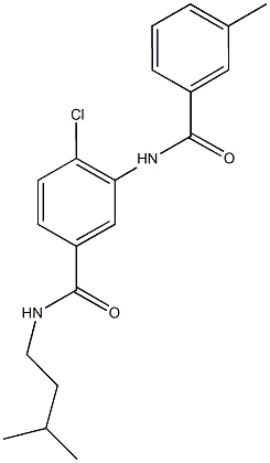 4-chloro-N-isopentyl-3-[(3-methylbenzoyl)amino]benzamide Structure