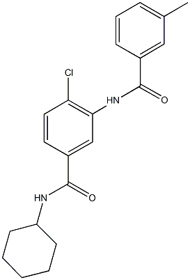 4-chloro-N-cyclohexyl-3-[(3-methylbenzoyl)amino]benzamide Struktur