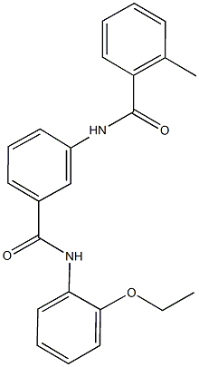 N-{3-[(2-ethoxyanilino)carbonyl]phenyl}-2-methylbenzamide 化学構造式