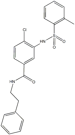 723291-39-2 4-chloro-3-{[(2-methylphenyl)sulfonyl]amino}-N-(2-phenylethyl)benzamide