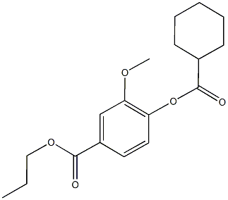 propyl 4-[(cyclohexylcarbonyl)oxy]-3-methoxybenzoate|