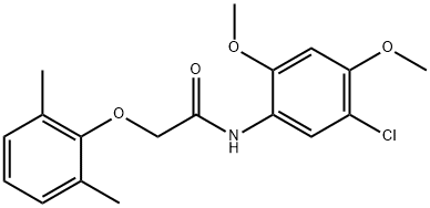 N-(5-chloro-2,4-dimethoxyphenyl)-2-(2,6-dimethylphenoxy)acetamide,723291-56-3,结构式