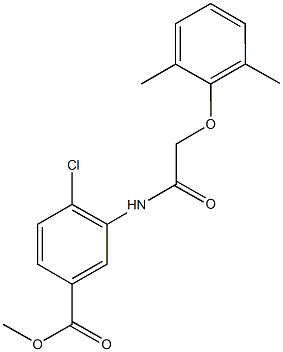 methyl 4-chloro-3-{[(2,6-dimethylphenoxy)acetyl]amino}benzoate,723291-74-5,结构式