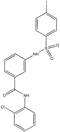 N-(2-chlorophenyl)-3-{[(4-methylphenyl)sulfonyl]amino}benzamide Struktur