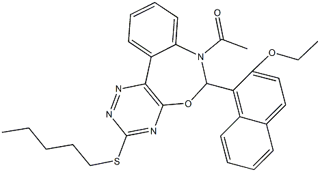 1-[7-acetyl-3-(pentylsulfanyl)-6,7-dihydro[1,2,4]triazino[5,6-d][3,1]benzoxazepin-6-yl]-2-naphthyl ethyl ether|