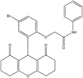 2-[4-bromo-2-(1,8-dioxo-2,3,4,5,6,7,8,9-octahydro-1H-xanthen-9-yl)phenoxy]-N-phenylacetamide,723292-15-7,结构式