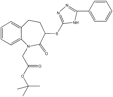 tert-butyl {2-oxo-3-[(5-phenyl-4H-1,2,4-triazol-3-yl)sulfanyl]-2,3,4,5-tetrahydro-1H-1-benzazepin-1-yl}acetate|