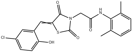 2-[5-(5-chloro-2-hydroxybenzylidene)-2,4-dioxo-1,3-thiazolidin-3-yl]-N-(2,6-dimethylphenyl)acetamide|