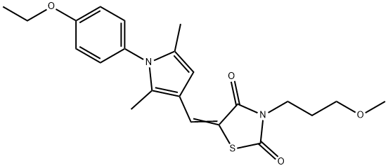 5-{[1-(4-ethoxyphenyl)-2,5-dimethyl-1H-pyrrol-3-yl]methylene}-3-(3-methoxypropyl)-1,3-thiazolidine-2,4-dione Structure