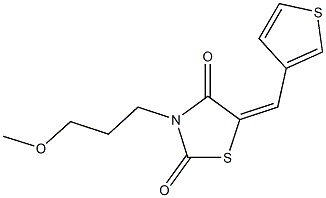 3-(3-methoxypropyl)-5-(3-thienylmethylene)-1,3-thiazolidine-2,4-dione Struktur