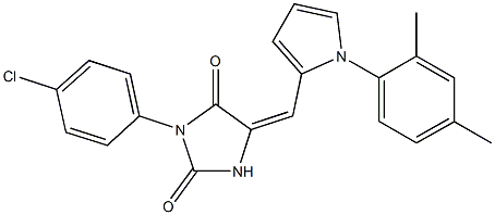 723292-86-2 3-(4-chlorophenyl)-5-{[1-(2,4-dimethylphenyl)-1H-pyrrol-2-yl]methylene}-2,4-imidazolidinedione