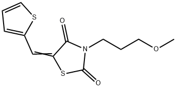 3-(3-methoxypropyl)-5-(2-thienylmethylene)-1,3-thiazolidine-2,4-dione Struktur