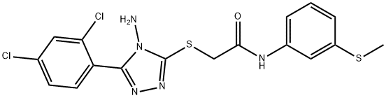2-{[4-amino-5-(2,4-dichlorophenyl)-4H-1,2,4-triazol-3-yl]thio}-N-[3-(methylthio)phenyl]acetamide,723293-35-4,结构式
