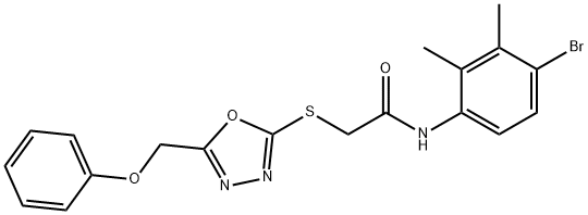 N-(4-bromo-2,3-dimethylphenyl)-2-{[5-(phenoxymethyl)-1,3,4-oxadiazol-2-yl]sulfanyl}acetamide Structure