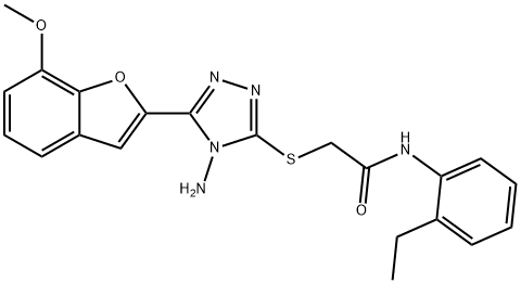 2-{[4-amino-5-(7-methoxy-1-benzofuran-2-yl)-4H-1,2,4-triazol-3-yl]sulfanyl}-N-(2-ethylphenyl)acetamide Structure