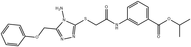 723297-91-4 isopropyl 3-[({[4-amino-5-(phenoxymethyl)-4H-1,2,4-triazol-3-yl]sulfanyl}acetyl)amino]benzoate