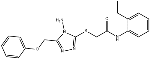 2-{[4-amino-5-(phenoxymethyl)-4H-1,2,4-triazol-3-yl]sulfanyl}-N-(2-ethylphenyl)acetamide,723297-99-2,结构式