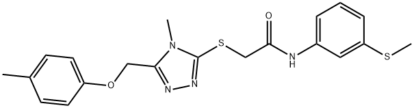 723298-10-0 2-({4-methyl-5-[(4-methylphenoxy)methyl]-4H-1,2,4-triazol-3-yl}sulfanyl)-N-[3-(methylsulfanyl)phenyl]acetamide