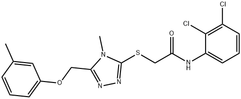 N-(2,3-dichlorophenyl)-2-({4-methyl-5-[(3-methylphenoxy)methyl]-4H-1,2,4-triazol-3-yl}sulfanyl)acetamide Struktur