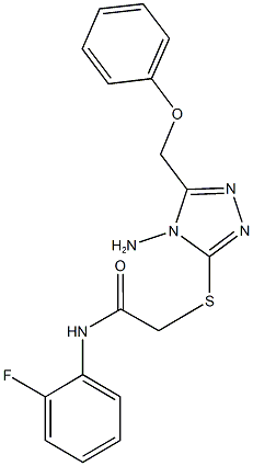 2-{[4-amino-5-(phenoxymethyl)-4H-1,2,4-triazol-3-yl]sulfanyl}-N-(2-fluorophenyl)acetamide|