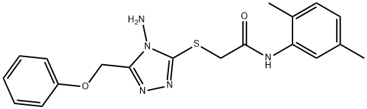2-{[4-amino-5-(phenoxymethyl)-4H-1,2,4-triazol-3-yl]sulfanyl}-N-(2,5-dimethylphenyl)acetamide|